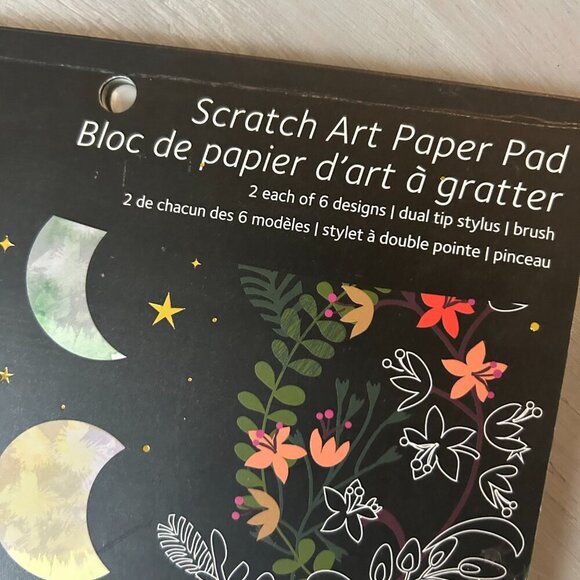NWOT Brea Reese Scratch Art Paper Pad Kit, 8" x 8", Celestial Skies 12 pages - Picture 3 of 12